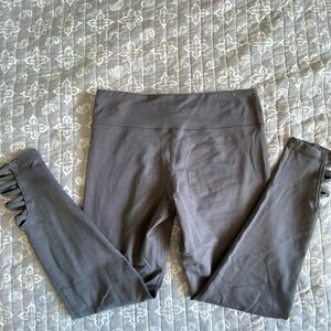 Mono B Gray Leggings with Side Cutouts